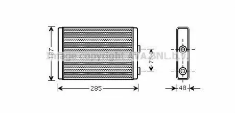 Теплообмінник, система опалення салону AVA COOLING FT6325
