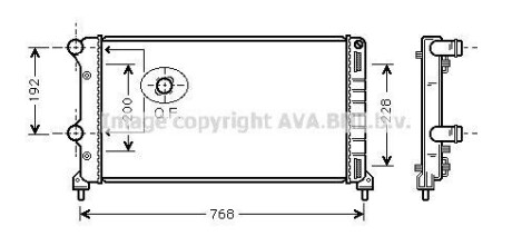 Радиатор охлаждения двигателя AVA COOLING FTA2250