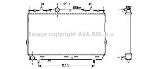 Радиатор охлаждения двигателя AVA COOLING HY2095