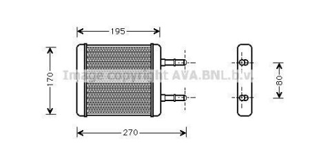 Радиатор печки (обогревателя) AVA COOLING HY6061