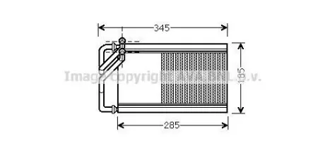 Радиатор печки (обогревателя) AVA COOLING KA6125