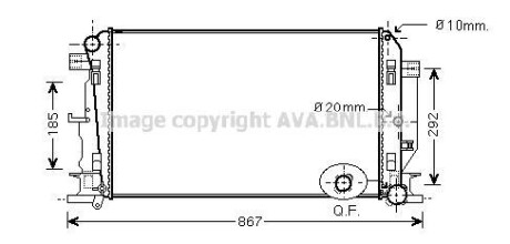 Радіатор охолодження двигуна AVA COOLING MS2402