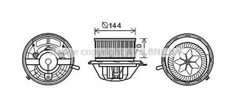 Вентилятор салону AVA COOLING MS8607