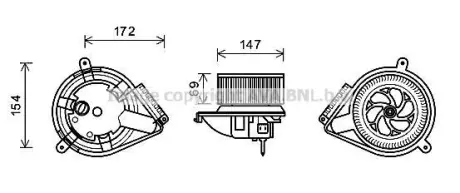 Вентилятор салону AVA COOLING MS8616