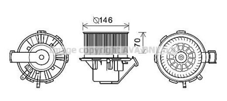 Вентилятор салона AVA COOLING MS8648