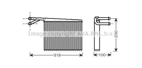 Радиатор печки (обогревателя) AVA COOLING MSA6372