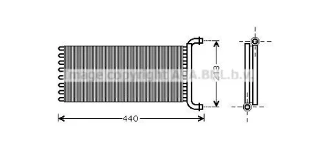 Теплообмінник система опалення салону AVA COOLING MSA6399