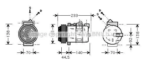 Компресор кондицiонера AVA COOLING MSAK277