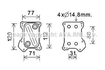 Радіатор масляний AVA COOLING OL3686