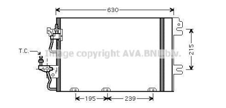 Радіатор кодиціонера AVA COOLING OL5366D