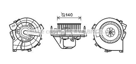 Вентилятор салону AVA COOLING OL8609