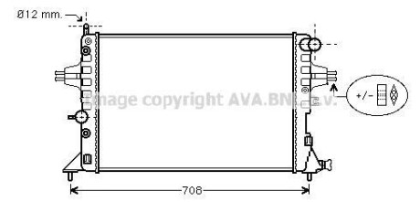 Радиатор охлаждения двигателя AVA COOLING OLA2254