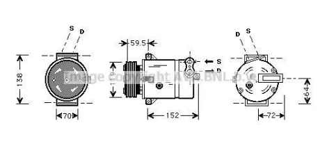 Компресор кондицiонера CLEVER FIT AVA COOLING OLAK279