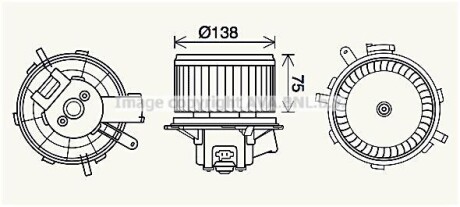 Вентилятор салона AVA COOLING PE8406