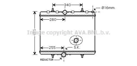 Радіатор, Система охолодження двигуна CLEVER FIT AVA COOLING PEA2314
