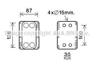 Охолоджувач оливи AVA COOLING RT3631 (фото 1)