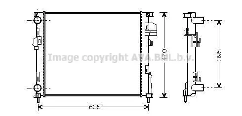 Радіатор, Система охолодження двигуна CLEVER FIT AVA COOLING RTA2303 (фото 1)