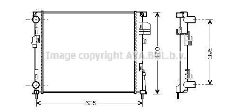 Радіатор, Система охолодження двигуна CLEVER FIT AVA COOLING RTA2303