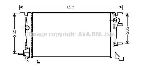 Радіатор охолодження двигуна AVA COOLING RTA2409