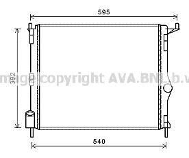 Радиатор охлаждения двигателя AVA COOLING RTA2476
