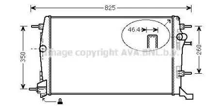Радіатор, Система охолодження двигуна AVA COOLING RTA2616
