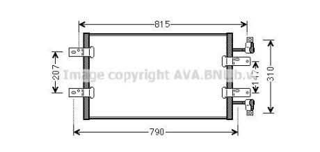 Радиатор кодиционера AVA COOLING RTA5451