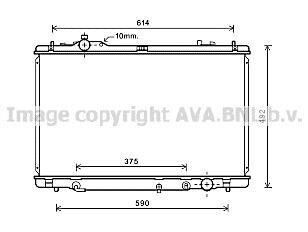 Радиатор охлаждения двигателя AVA COOLING TO2615