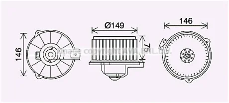 Вентилятор салону AVA COOLING TO8735