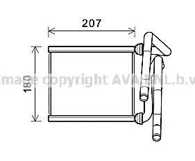 Теплообмінник, система опалення салону CLEVER FIT AVA COOLING TOA6727