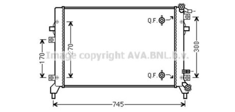 Радиатор охлаждения двигателя AVA COOLING VNA2338