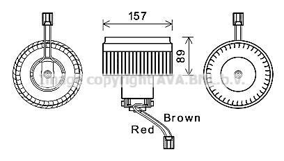 Вентилятор салону AVA COOLING VO8176