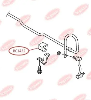 Втулка стабилизатора переднего MB Sprinter/Crafter 06-Ø 17mm BC GUMA BC1432