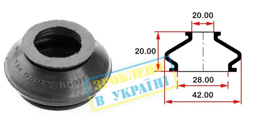 Пильник шарової опори BELGUM PARTS BG0113 (фото 1)
