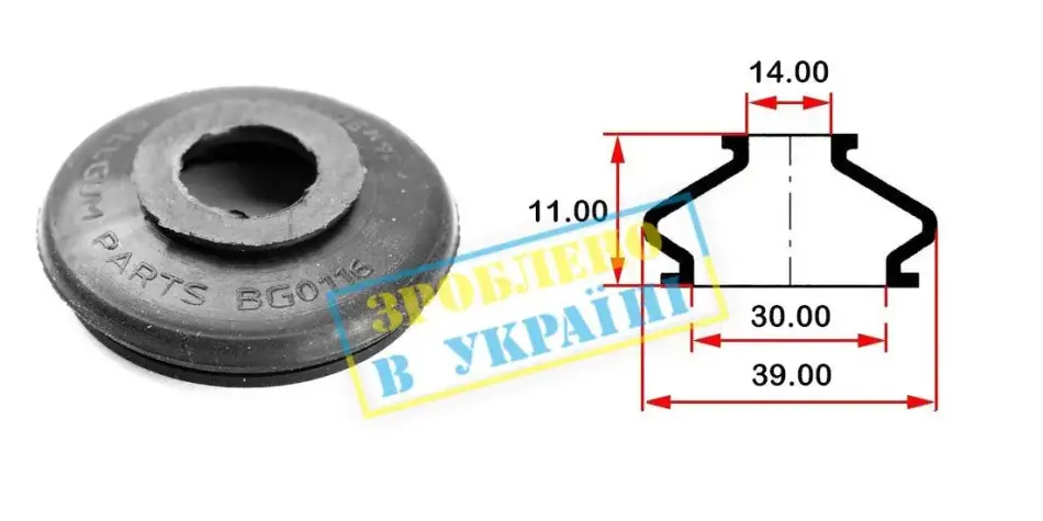 Пильник шарової опори BELGUM PARTS BG0116 (фото 1)
