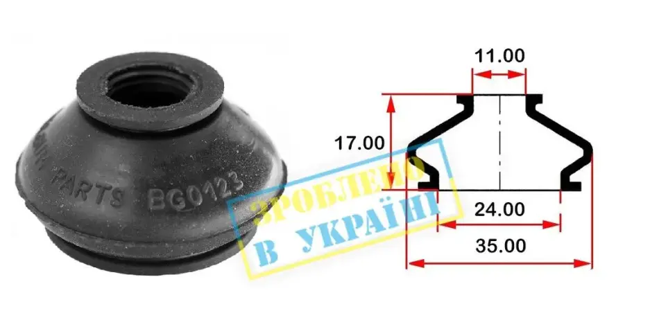 Пильник шарової опори BELGUM PARTS BG0123 (фото 1)