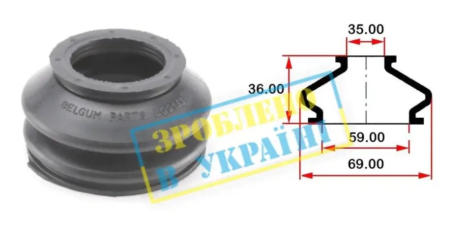 Пильник шарової опори BELGUM PARTS BG0153 (фото 1)
