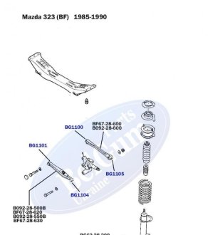 Сайлентблок поперечного рычага задней подвески наружный mazda 323 BELGUM PARTS BG1104