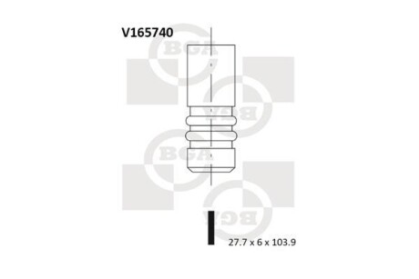 Клапан двигателя BGA V165740