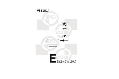 Клапан двигателя BGA V511014