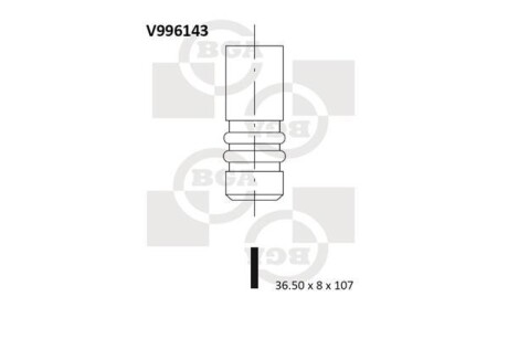 Клапан двигуна BGA V996143