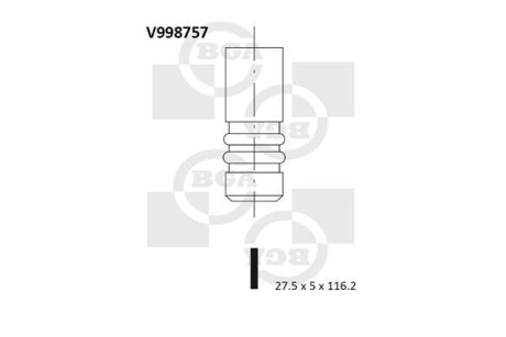 Клапан двигуна BGA V998757