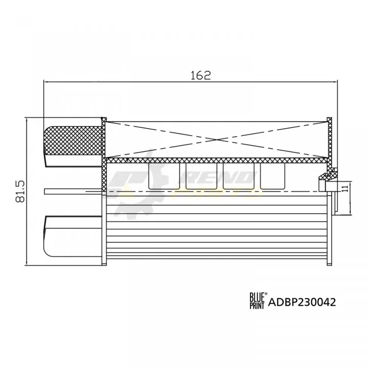 Фільтр паливний Renault Trafic/Master 1.6-2.3dCi 13- BLUE PRINT ADBP230042 (фото 1)