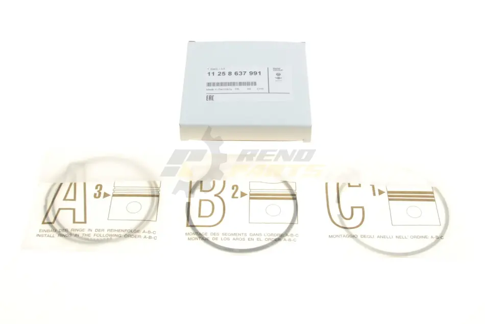 Кольца поршневые 5 (G30) 16- (B58) (82.00mm/STD) BMW 11258637991 (фото 1)