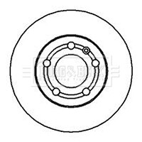 Гальмiвнi диски фарбованi BORG & BECK BBD4064