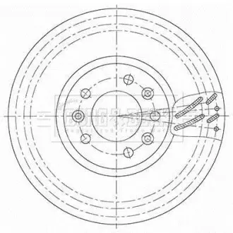 Гальмiвний диск BORG & BECK BBD6138S