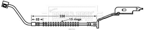 Гальмiвний шланг FRONT RH BORG & BECK BBH7551