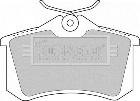 Гальмiвнi колодки дисковi BORG & BECK BBP1512