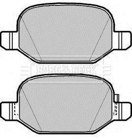 Гальмiвнi колодки дисковi BORG & BECK BBP2412