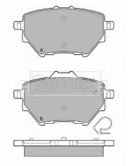 Гальмiвнi колодки дисковi заднi BORG & BECK BBP2452