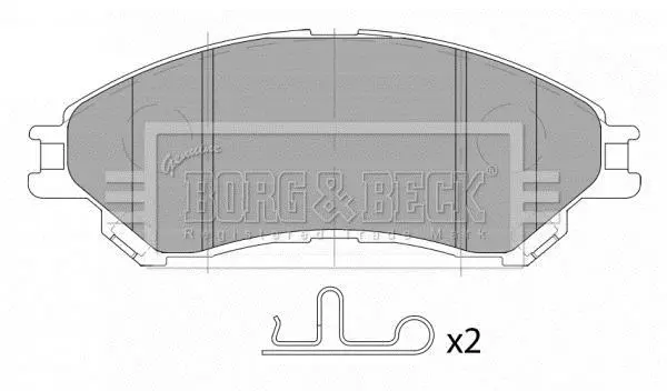 Гальмiвнi колодки дисковi BORG & BECK BBP2465 (фото 1)